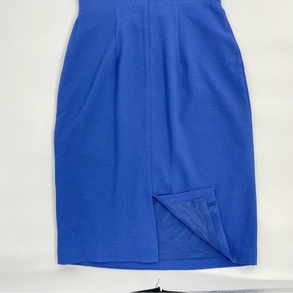 Black Halo Rosette Blue Sheath Dress Ruffle Sleeve Sleeveless‎ Classic 8 - Picture 14 of 16
